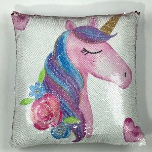 Reversible Sequin Super Soft Unicorn Pillow